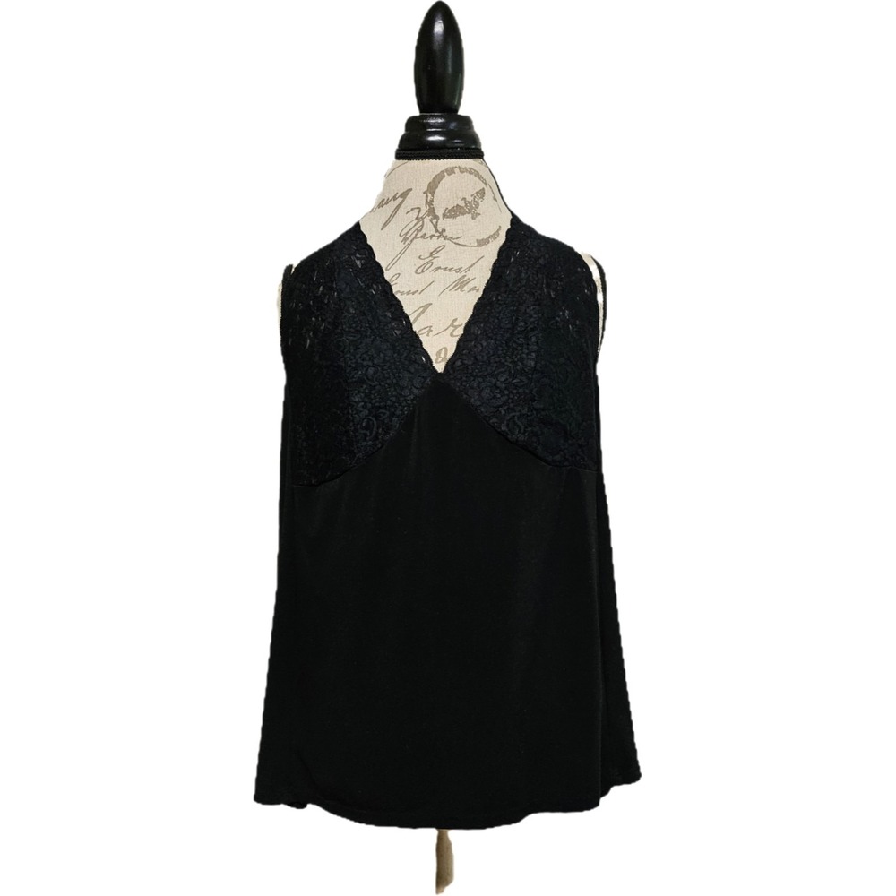 Lane Bryant Black Lace Bust Babydoll Tank Size 18/20 Y2K Vamp Whimsigoth